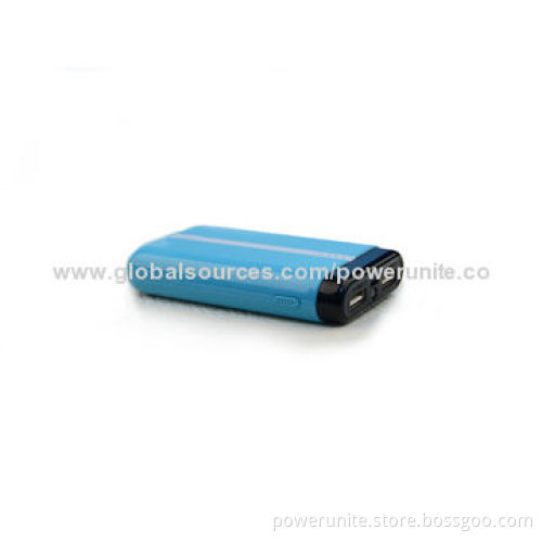 New Design 7,800mAh Dual-USB Output Portable Power Bank, 5V/1A Input